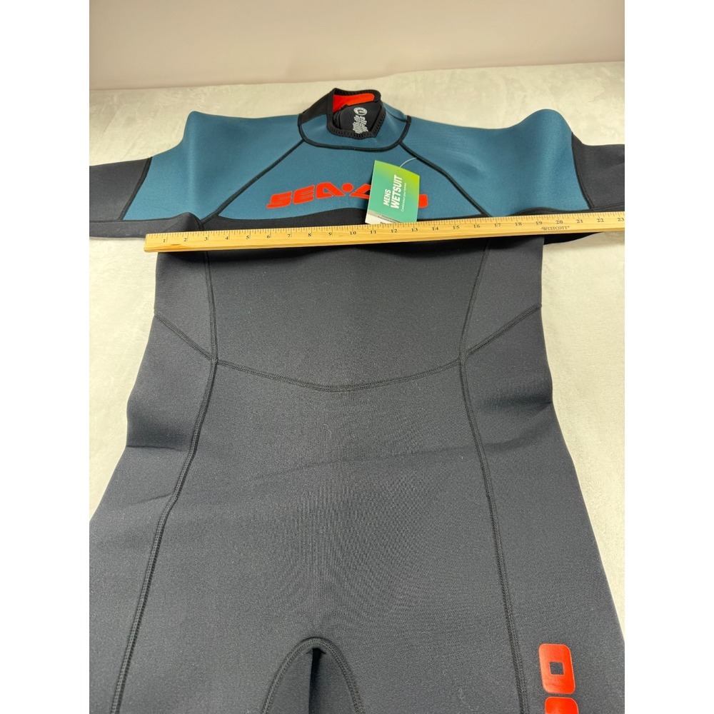 NWT Sea-Doo 3 mm Escape Shorty Wetsuit Men's XL Navy Blue Long Sleeve Sports - Picture 10 of 12